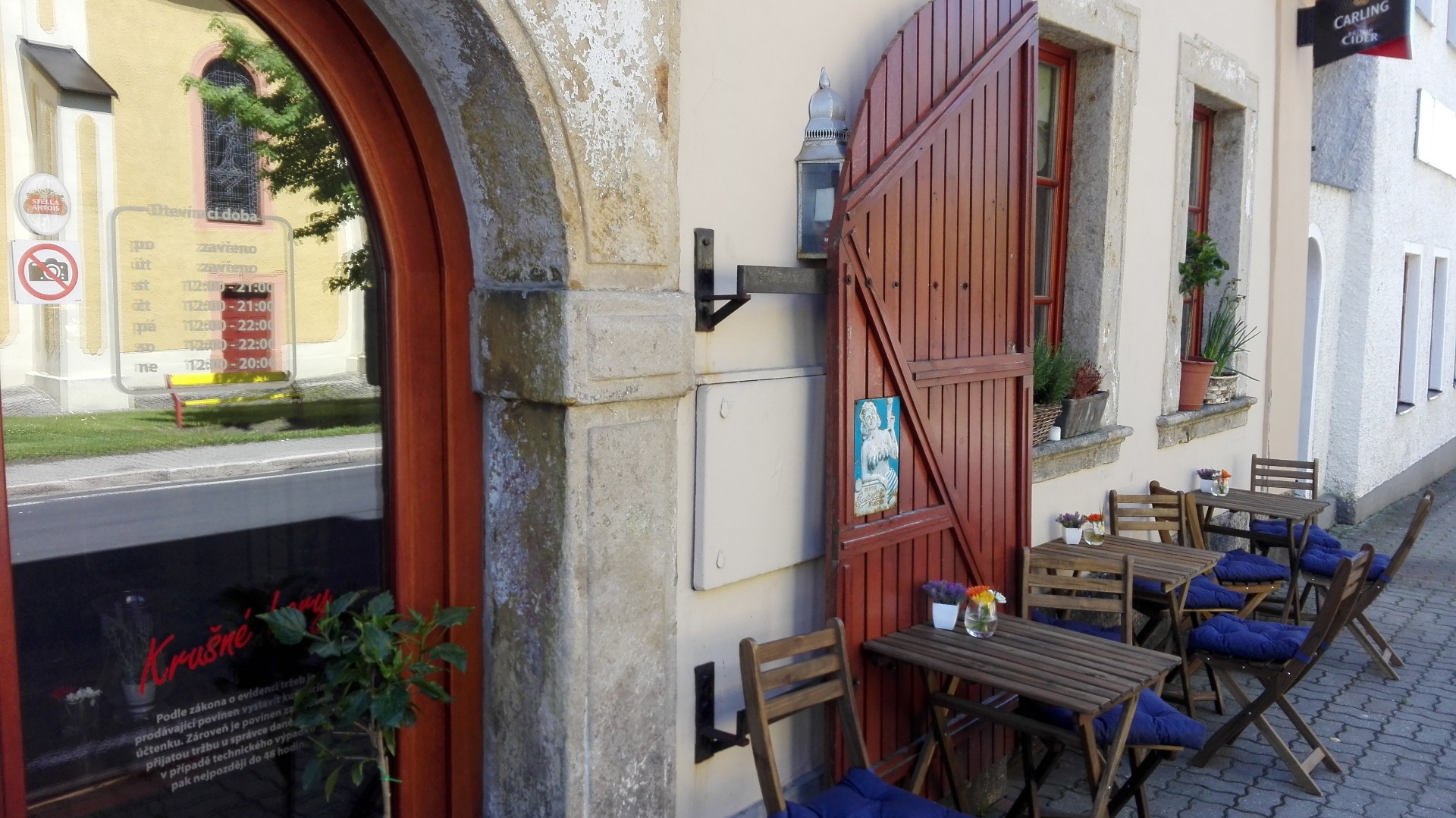 Historická budova restaurace Faustův Dvůr